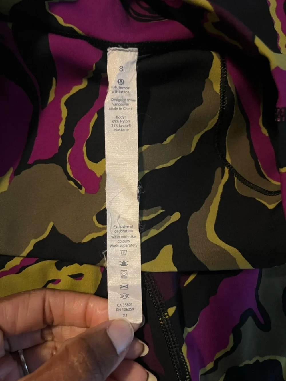 🍋LIKE NEW Lululemon HR Wunder Under 30” - Boom Bloom Chartreuse Green Aurora - 8 - Picture 10 of 13
